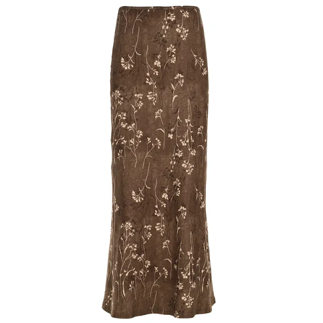 High Waist Slimming Sheath Skirt For Women Brown - Shop at LoveMi
