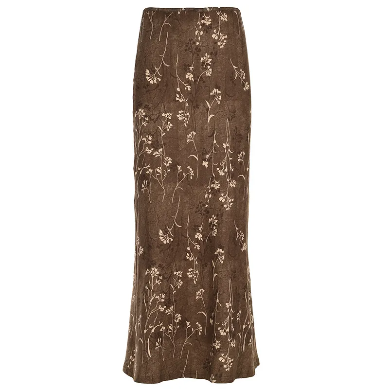 High Waist Slimming Sheath Skirt For Women - Brown