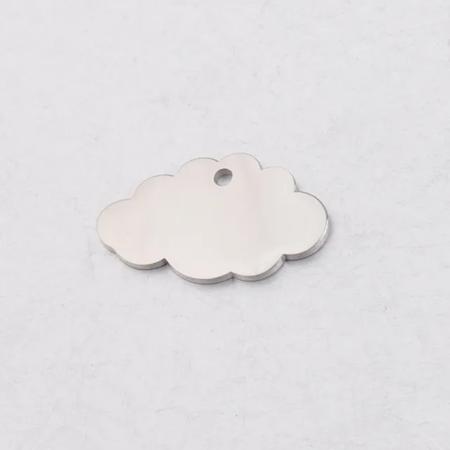 Mirror Stainless Steel Cloud Ornament Accessory Pendant 1525m Single Hole Steel Color - Shop at LoveMi