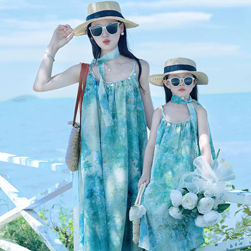 Parent-child Matching Dresses Japanese And Korean Chic Style For Summer
