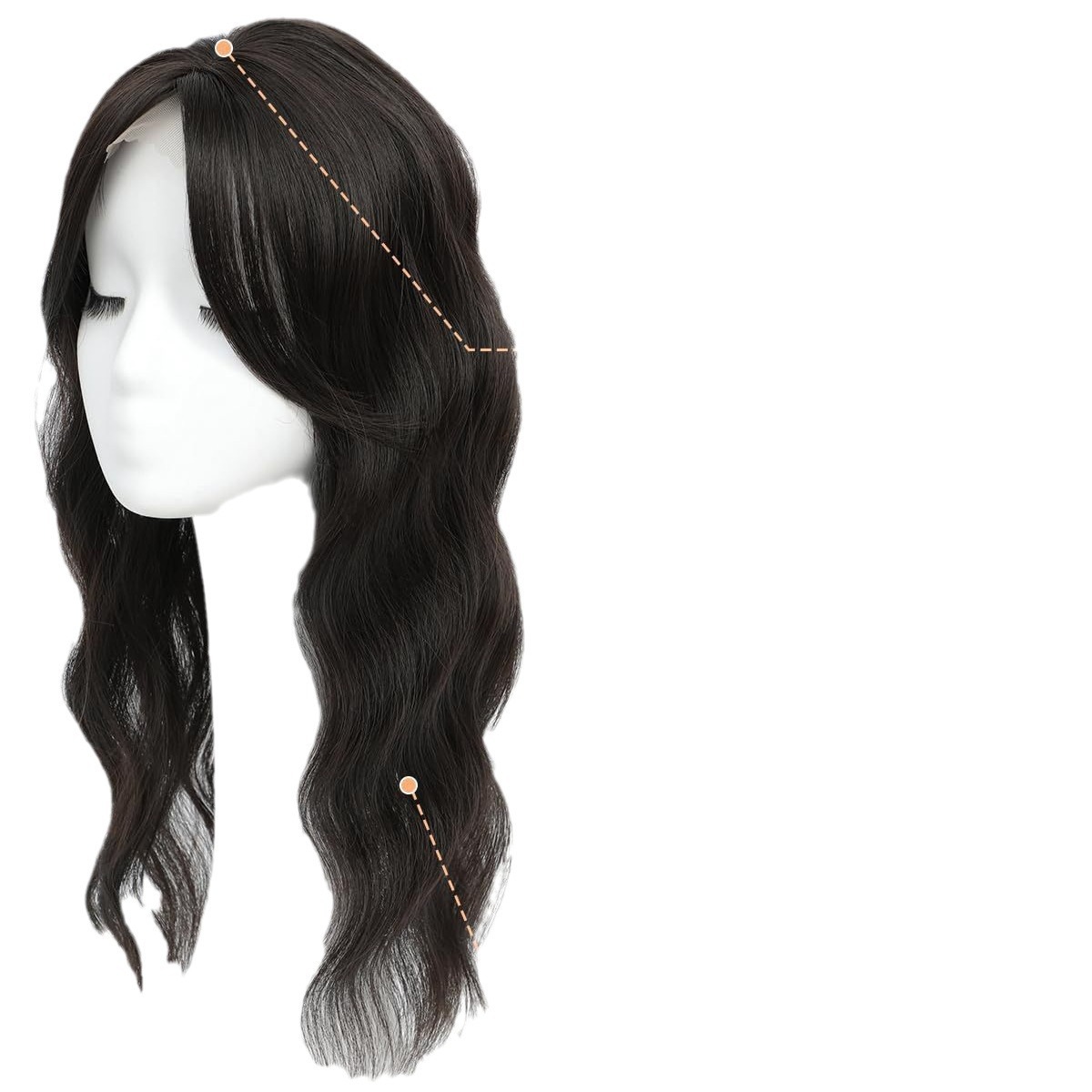 Handwoven Lace Hair Extension Piece European And American-style Long  Voluminous Wavy Curls For Women