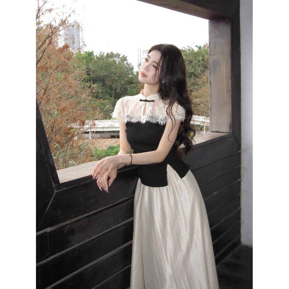 New Short-sleeve Top And Casual A-line Skirt Set