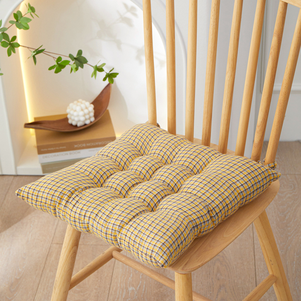 A19 Cushion Plaid Yellow