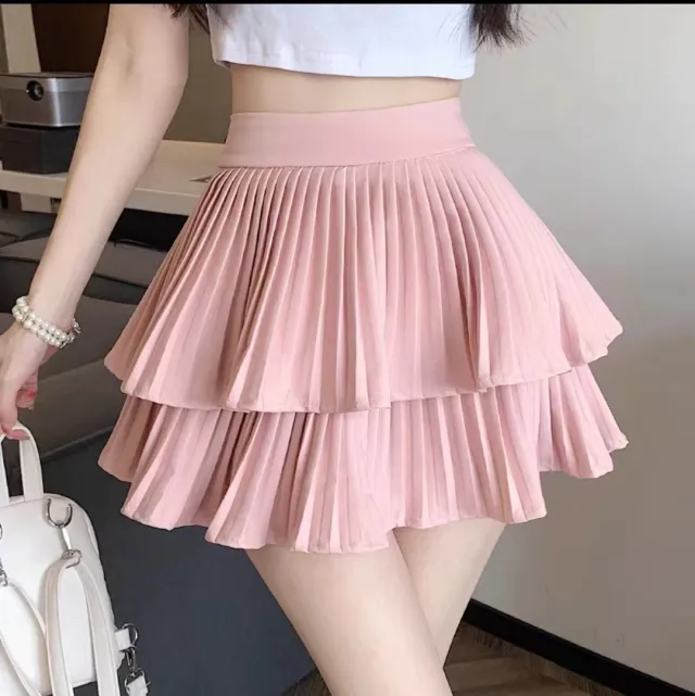 Fashion Ballet Style Pleated Tiered Skirt Women Pink - Shop at LoveMi