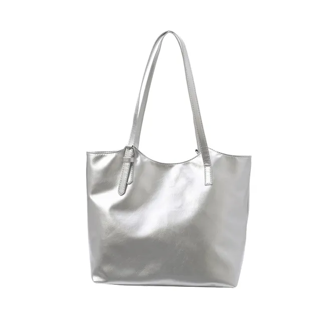 Japanese style Minimalist Tote Bag For Women Silver - Shop at LoveMi