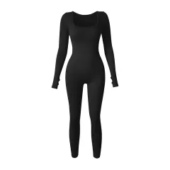 Women's Sports Over The Knee One-piece Corset - Black - View 1