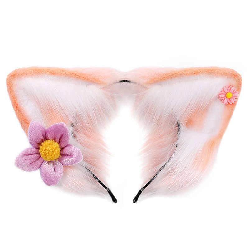 Comic Show Props Plush Simulation Animal Ears Belle Fox Ear Headdress 6