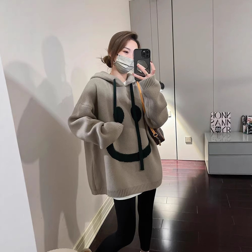 Hooded Plus-Size Thickened Sweater Knitwear