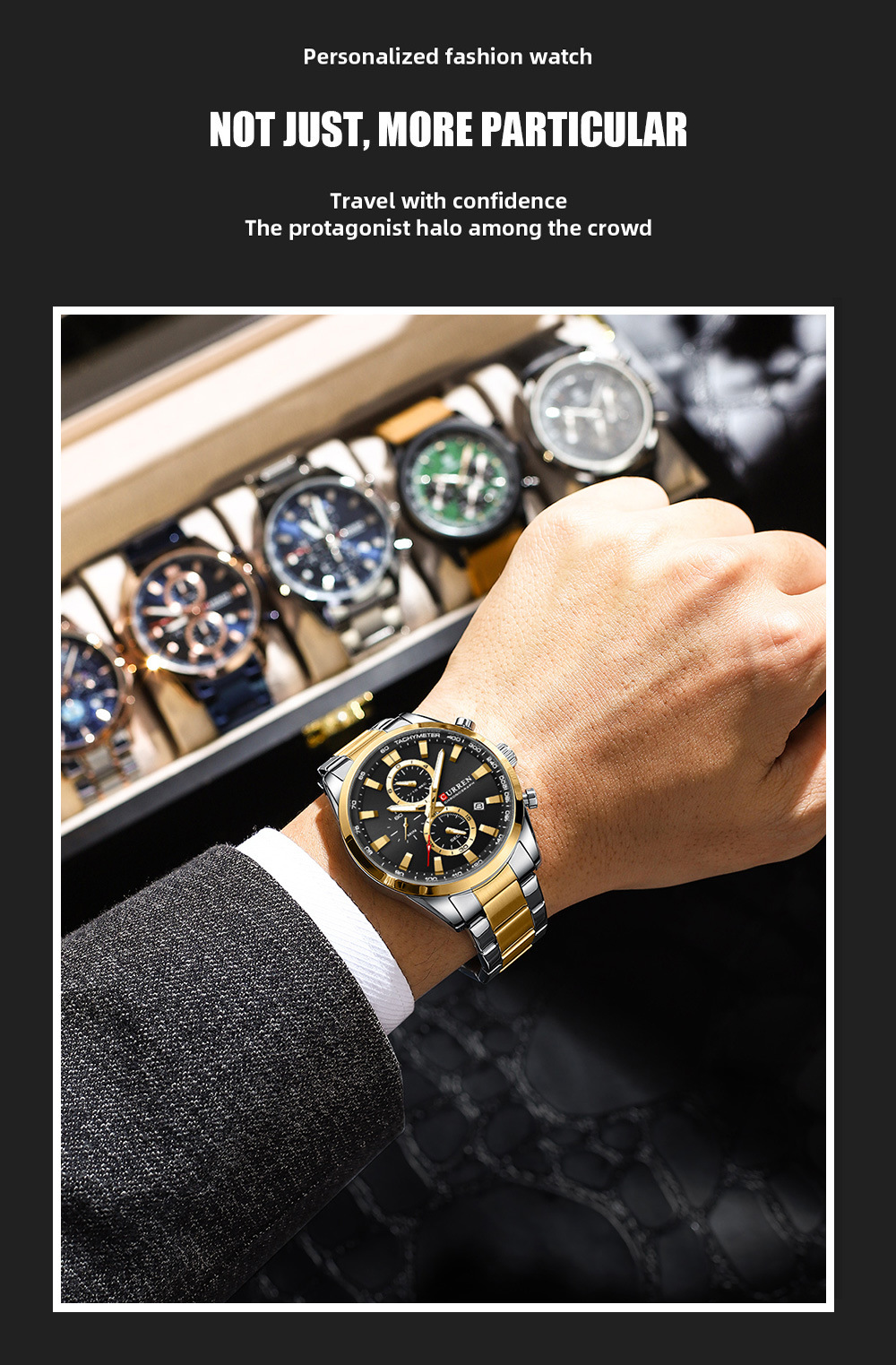 Men's Steel Belt Six-pin Chronograph Quartz Watch - Image 5