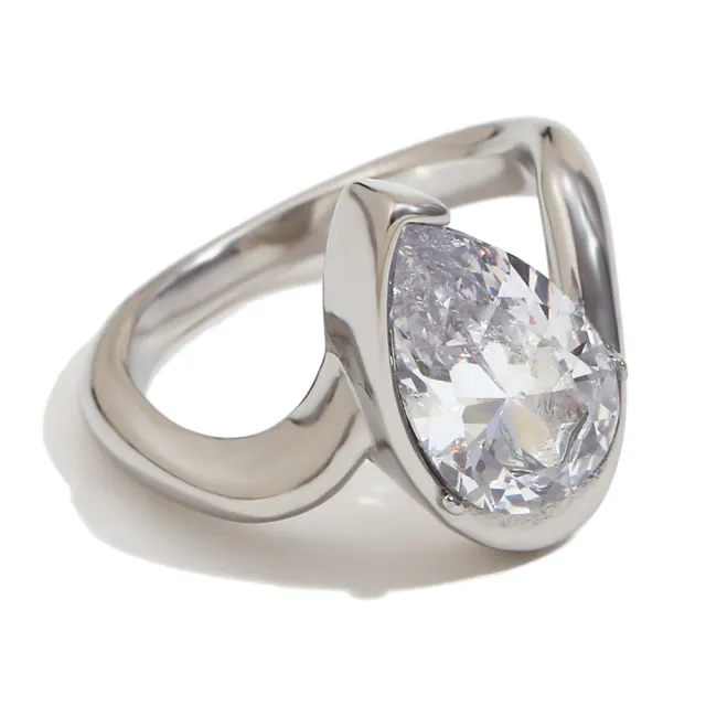 Fashion Temperament Personalized Minority Stainless Steel Ring For Women Steel Color - Shop at LoveMi