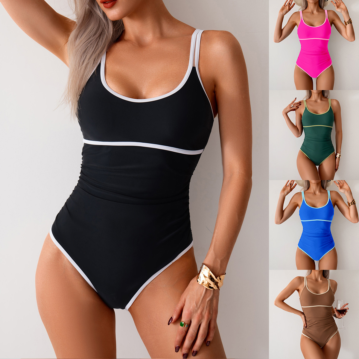 Swimsuit Women's Fashion Quick-drying Sports One-piece