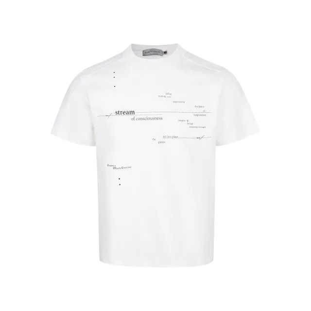 American Style Summer Simplicity Design Letter Print Loose Comfort And Casual T shirt White - Shop at LoveMi