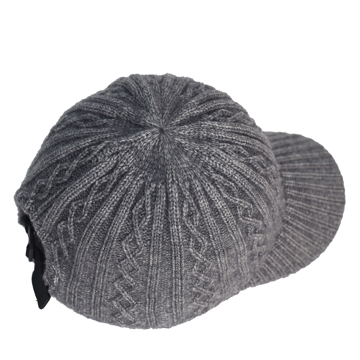 Knitting Wool Baseball Cap Korean Warm Solid Color Light Plate Peaked Cap — foto 13