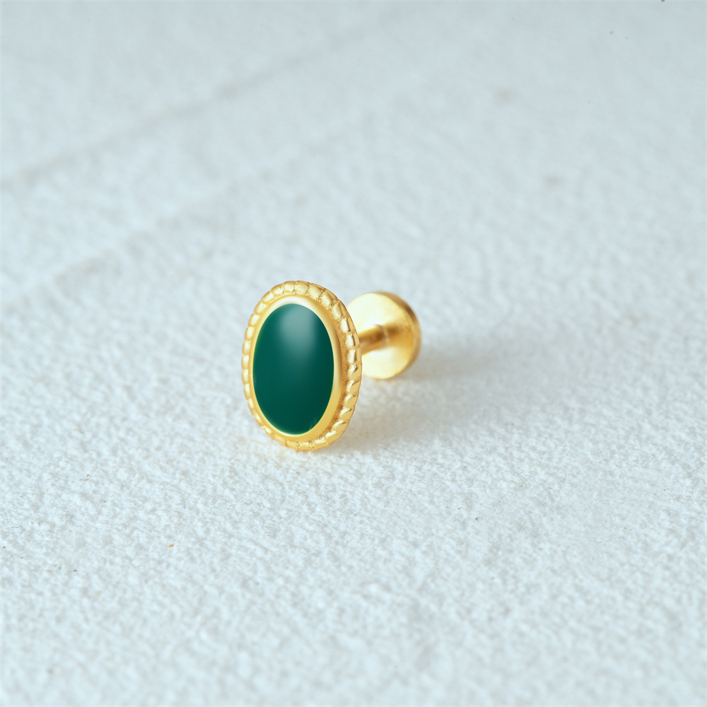 S925 Sterling Silver Ins Style Gemstone Fashion Stud Earrings