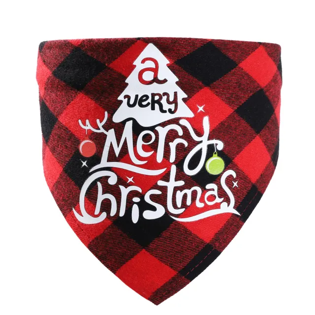 Christmas Pet Saliva Towel DIY Dog Triangle Red 8 - Shop at LoveMi