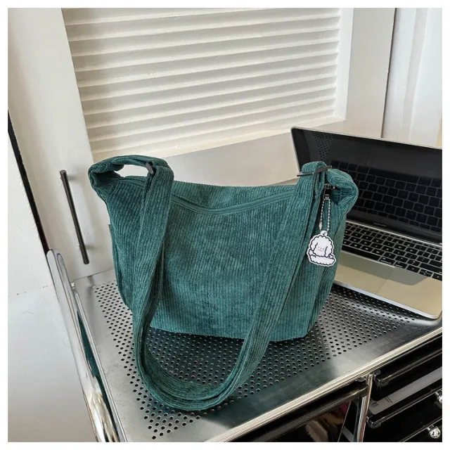 Large Capacity Versatile Trendy Crossbody Student Leisure Simple Dumpling Bag Green - Shop at LoveMi
