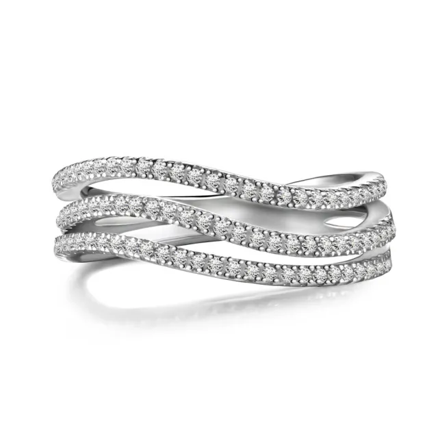Metal Women's Ring Female Zircon Inlaid Platinum Dy120991Swwh - Shop at LoveMi