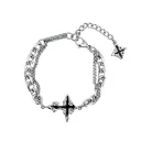 Double Black Cross Bracelet
