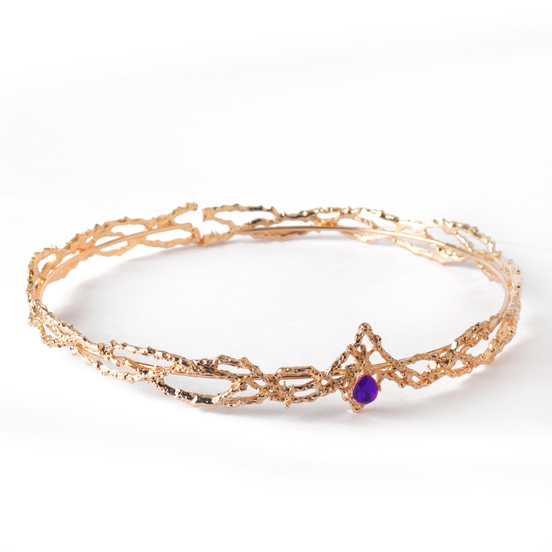 Gem Crystal Crown Hair Clasp Ladies — foto 5
