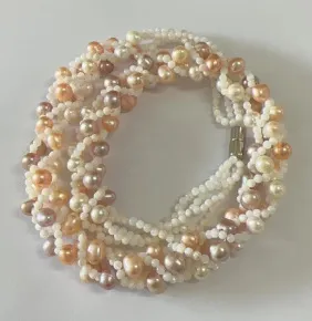 Natural Freshwater Pearl Short Necklace X4304 Bead Necklace - Shop at LoveMi