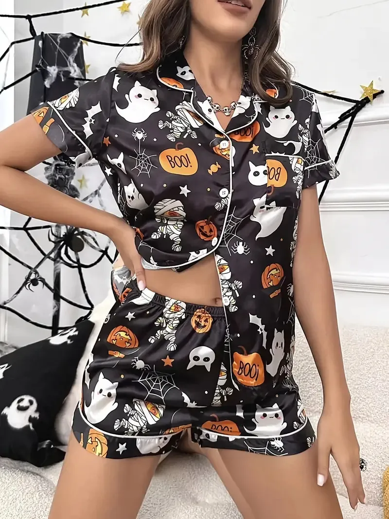 Pajamas Women's Short Sleeve Summer Loungewear - Style02-2Xl