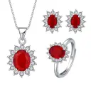 Necklace Set Ring Earrings And Pendant For Women view 3
