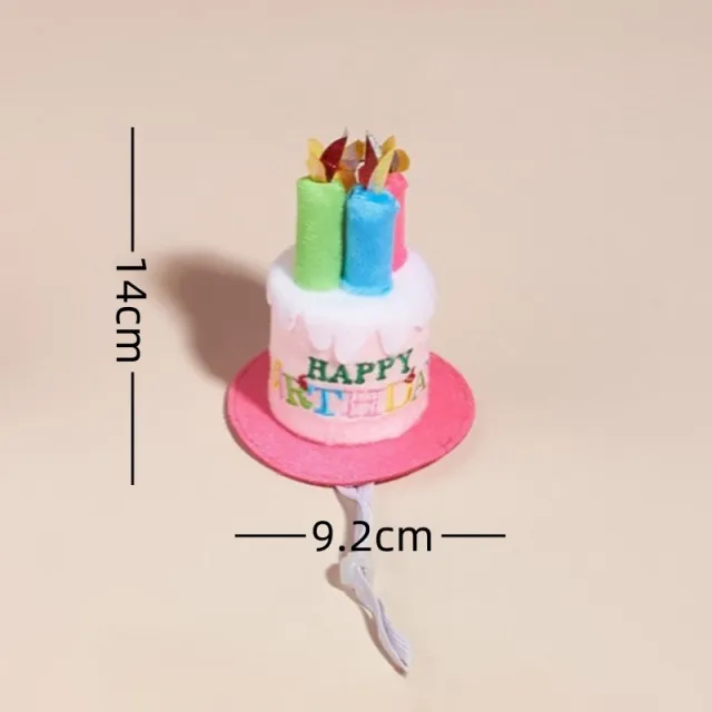 Creative Printing Dog Triangular Binder Birthday Saliva Towel Accessories Pink Birthday Hat - Shop at LoveMi