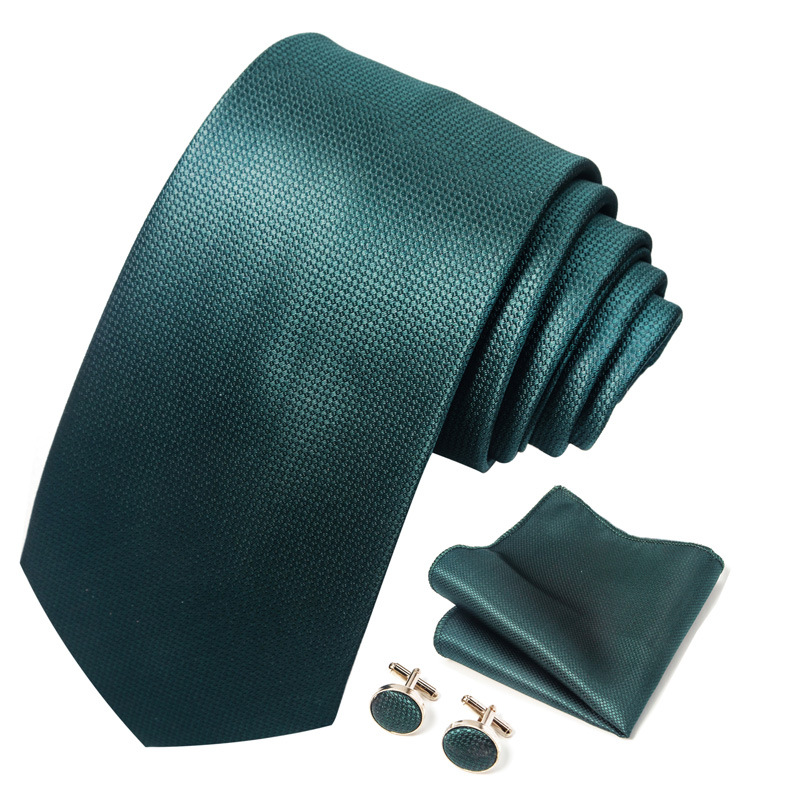 Men's Creative All-match Business Formal Wear Tie Scarf Cuff Buckle Set