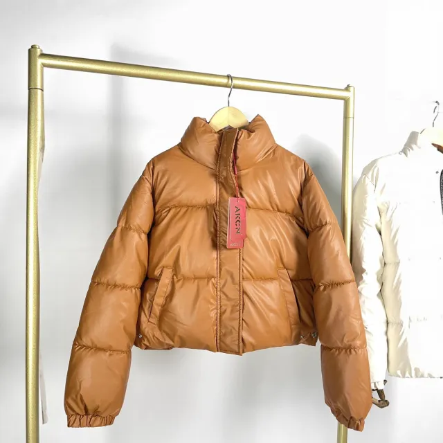 Candy Color Short Cotton Coat Jacket Women Yellow - Shop at LoveMi