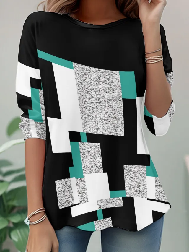 3D Digital Printing Casual Women's Top T10034A007 - Shop at LoveMi