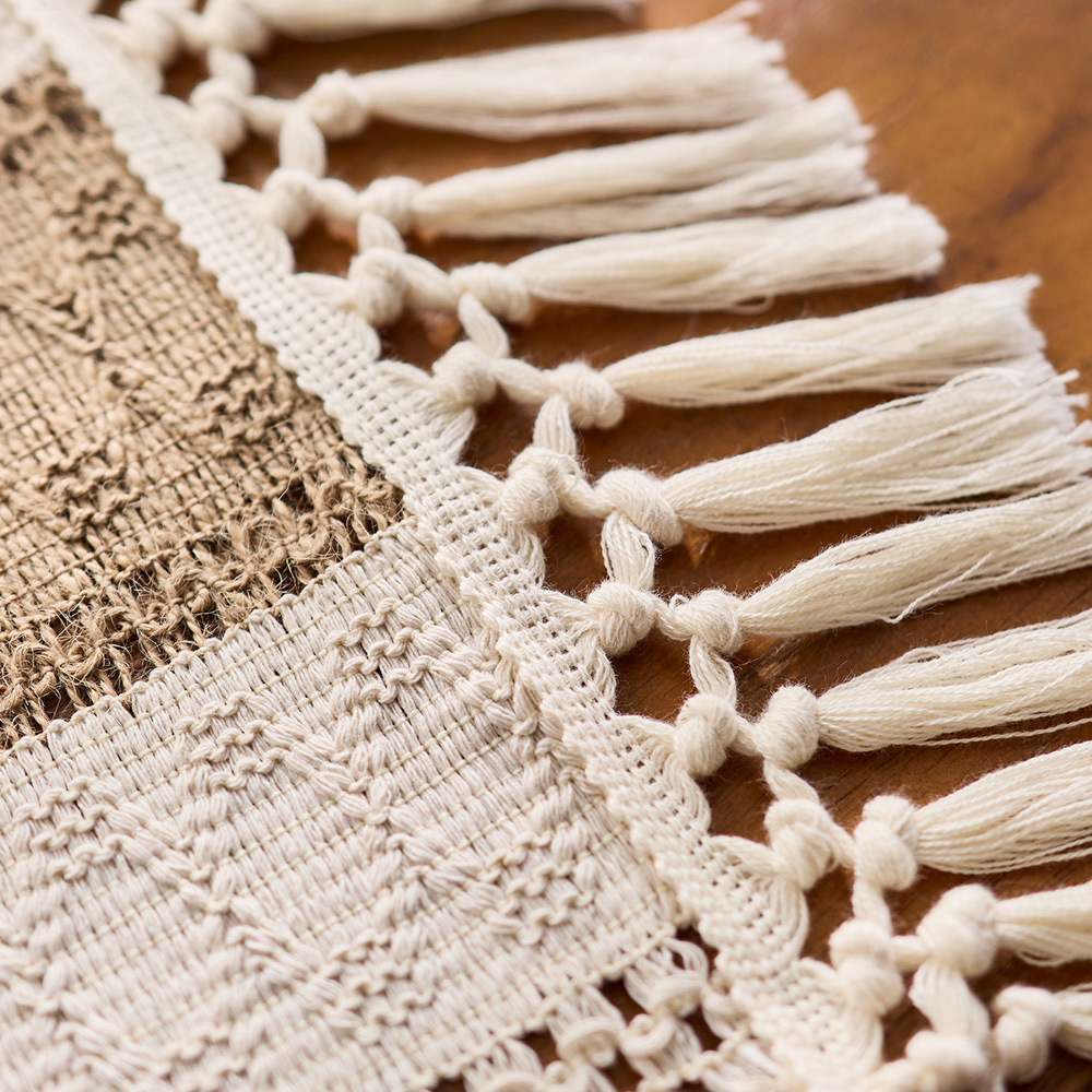 Home Leisure Linen Table Runner (Light Enjoy Brown-30x50)