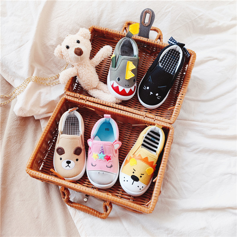 Soft-soled Canvas Shoes Slip-on Boys And Girls Shoes