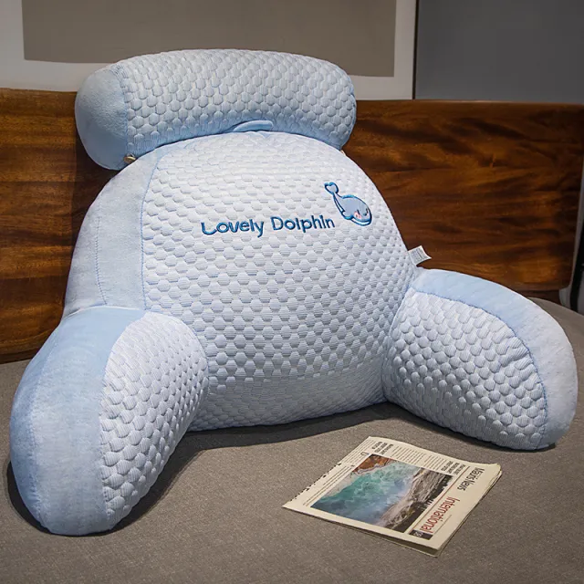Bedside Cushion Cartoon Waist Support Sofa Cushion Whale - Shop at LoveMi