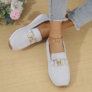 Women's Solid Color Flat Sneakers - Casual Lightweight Walking Shoes For Daily Wear And Comfortable All-match Style
