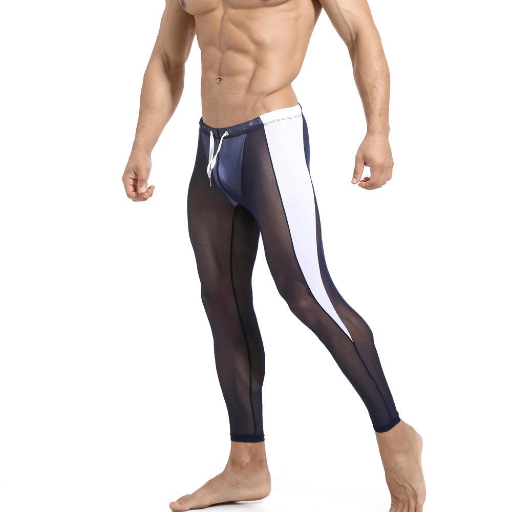 Men's Mesh Breathable Fitness Training Tight Cycling Pants