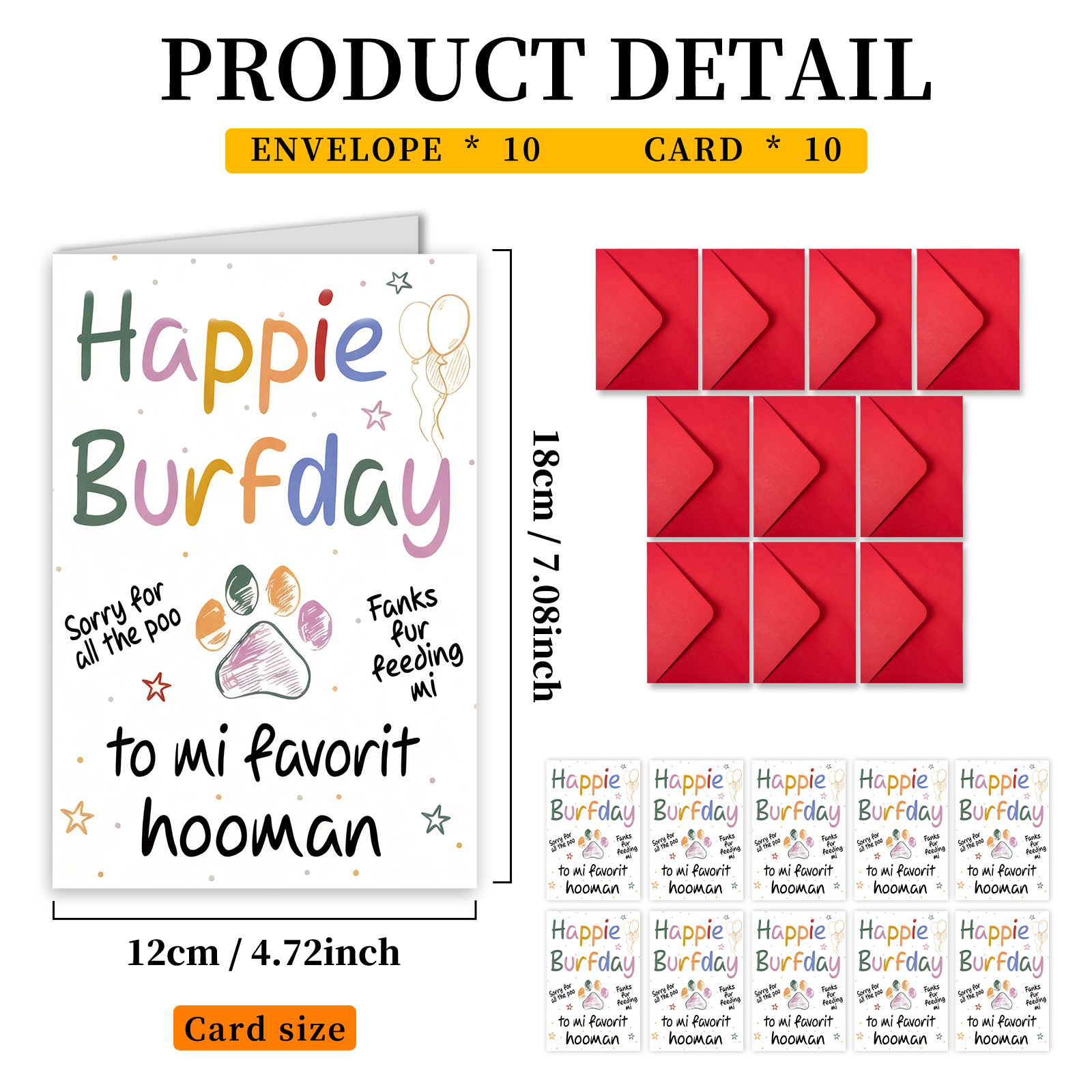Birthday Greeting Card And Envelope Set