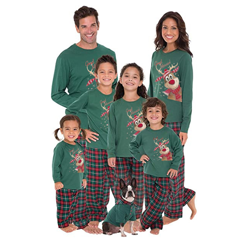 Christmas Printed Parent-child Long-sleeved Pajamas Suit — foto 5