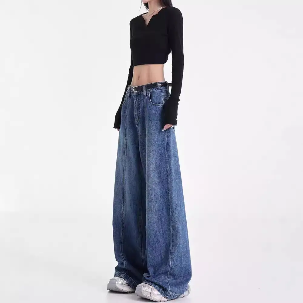 American Retro Washed Straight Jeans