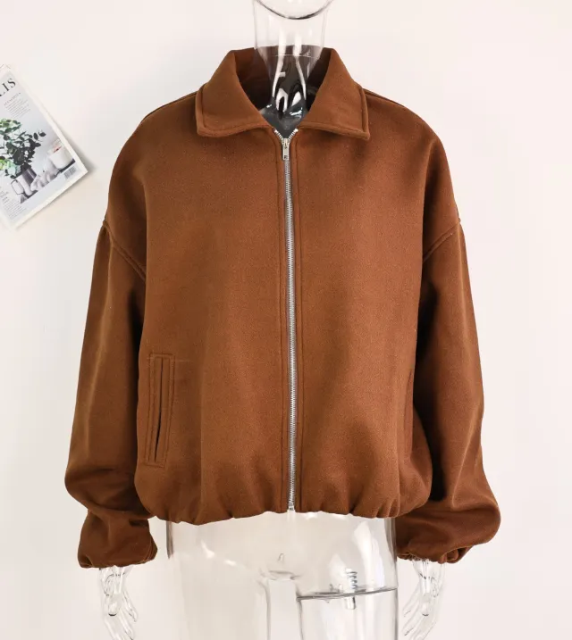 Short Loose Jacket Coat Women Lapel Short - Shop at LoveMi