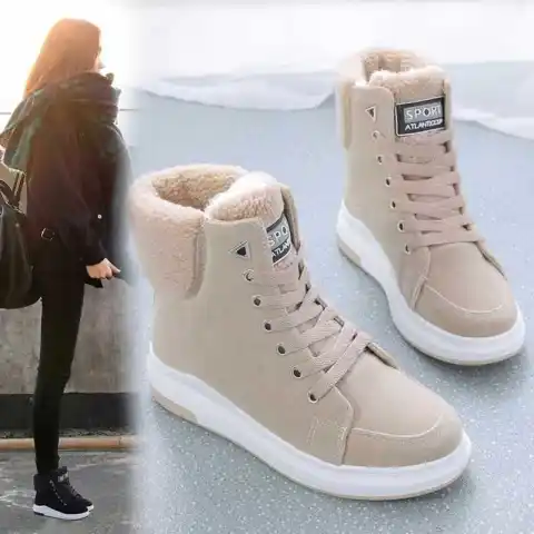 Martin Boots for Women Fleece-lined Warm All-matching