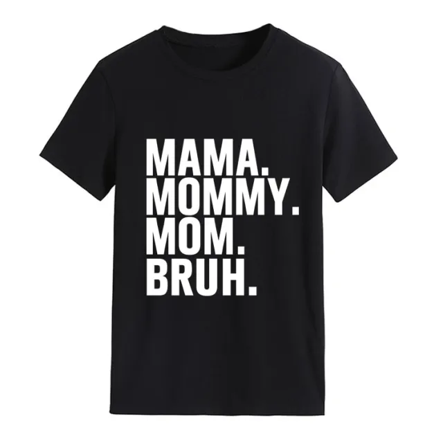 Letter Fashion Round Neck Women's Short Sleeve T shirt Cross border Foreign Trade Black White Font - Shop at LoveMi