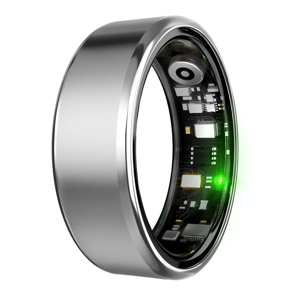 R100 Smart Heart Rate Blood Oxygen Health Sleep Monitoring Sports Ring - Silver
