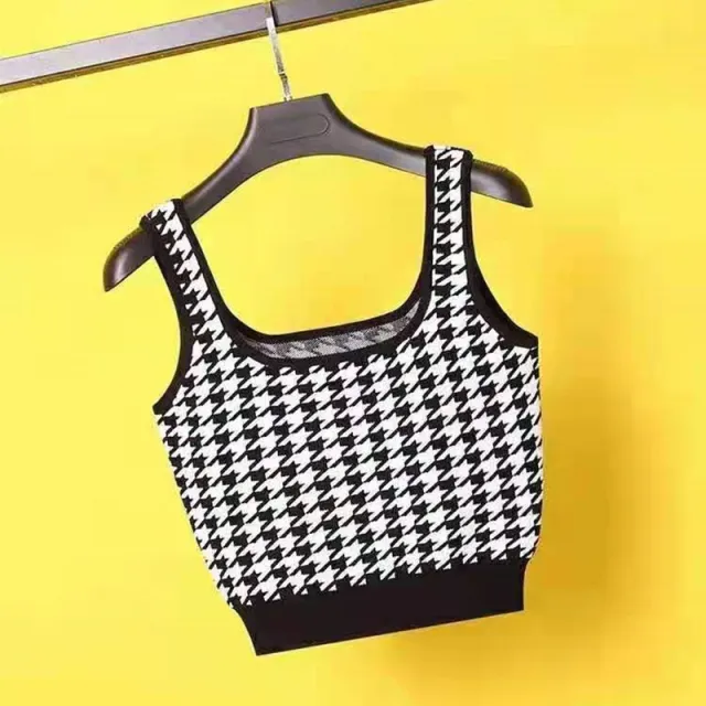 Women's Korean style Knitted Camisole Black - Shop at LoveMi