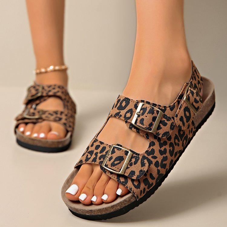 Soft-soled Flip-flops With A Belt Buckle Sandal