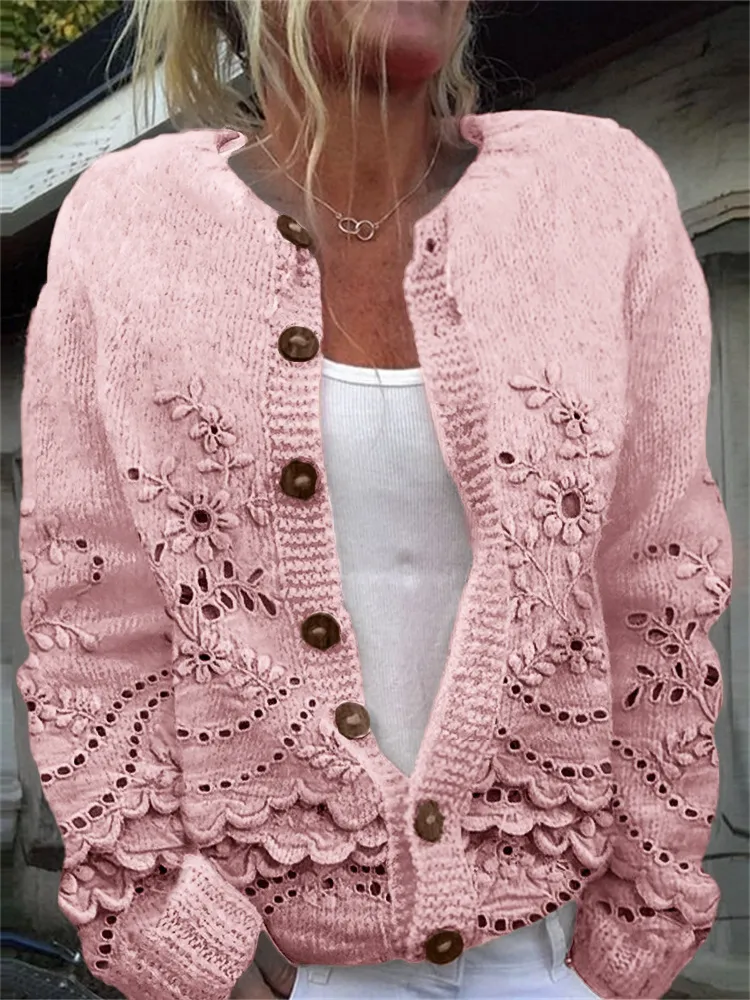 3D Digital Printing Cardigan Knitted Coat Women - 3 Colors