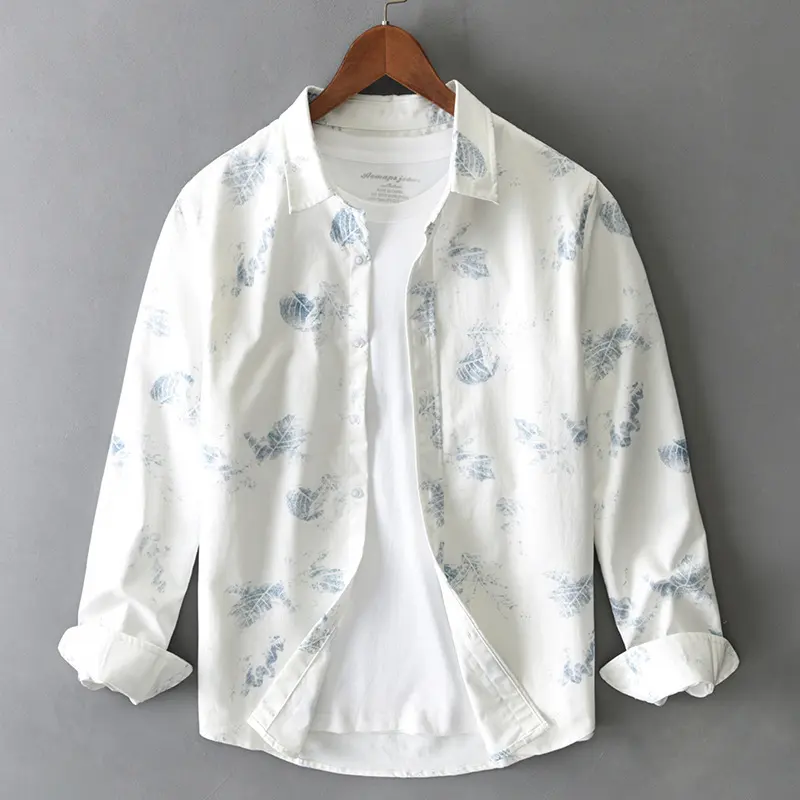 Trendy Printed Shirt Long Sleeve Men's Fashion Casual All-matching