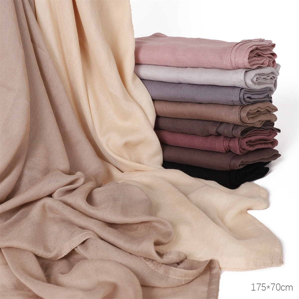 Solid-color Viscose Breathable Scarf Shawl For Women