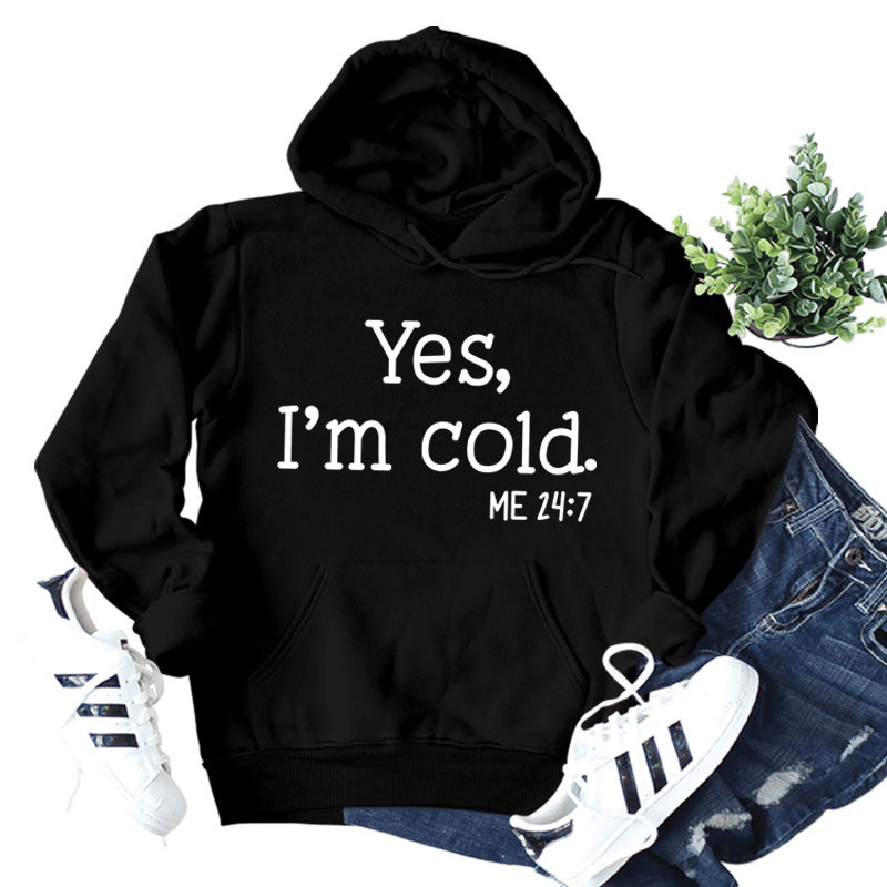 Black Hoodie White Font