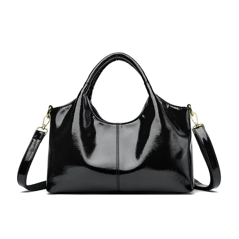 Premium Glossy Leather Trendy Commuter Bag