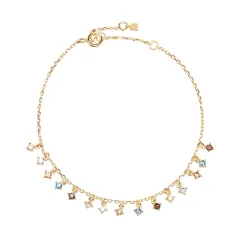 Girls Summer Ins Special-interest Design 925 Silver Bracelet - Gold - View 1